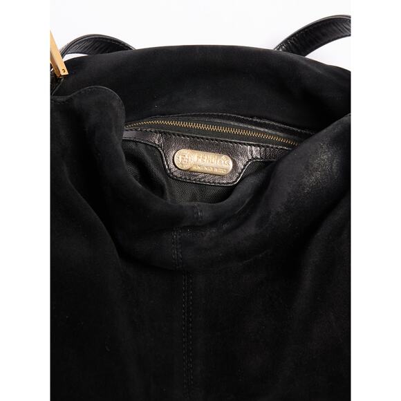 Fendi Black Suede Mamma Shoulder Bag - Picture 11 of 12